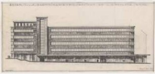 Geschäftshaus C&A Brenninkmeyer, Essen: Ansicht am Kurienplatz 1:100