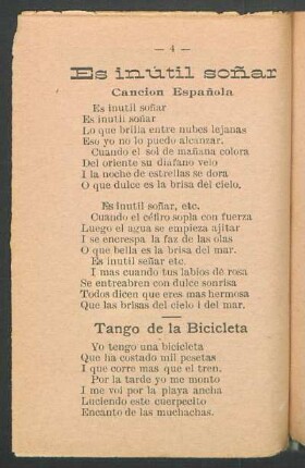 Es inútil soñar : Canción española