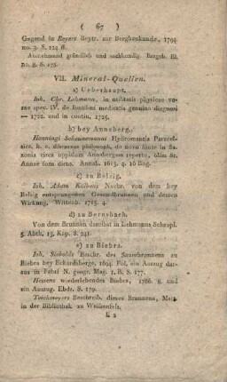 VII) Mineral-Quellen.