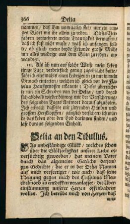 366-376, Delia an den Tibullus