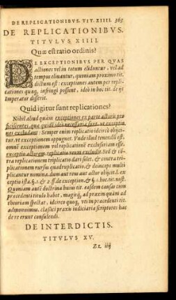 De Interdictis. Titulus XV.