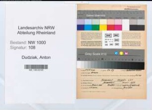 Entnazifizierung Anton Dudziak, geb. 04.06.1914 (Angestellter)