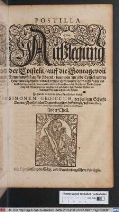 auff die Sontage von Trinitatis biß auffs Advent