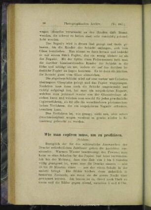 Wie man copiren muss, um zu profitiren