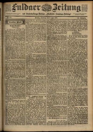 Zweite Ausgabe vom Samstag, den 08. Juli 1899.