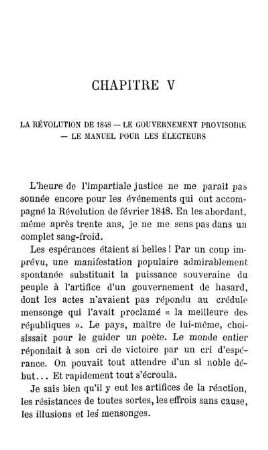 Chapitre V La Révolution De 1848 - Le Gouvernement Provisoire - Le Manuel Pour Les Électeurs