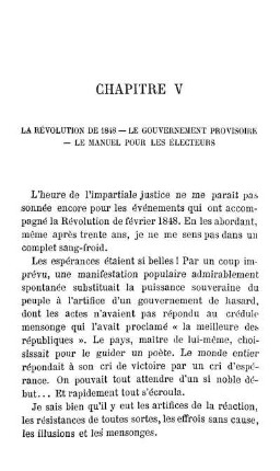 Chapitre V La Révolution De 1848 - Le Gouvernement Provisoire - Le Manuel Pour Les Électeurs