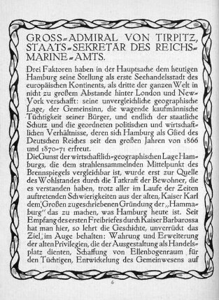 Gross-Admiral von Tirpitz, Staats-Sekretär des Reichsmarine-Amts.