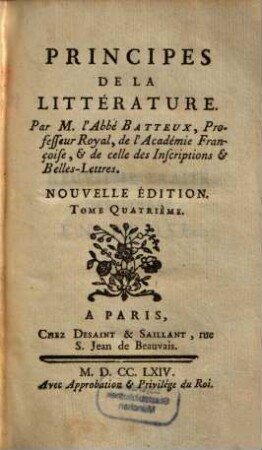 Principes de la littérature, 4