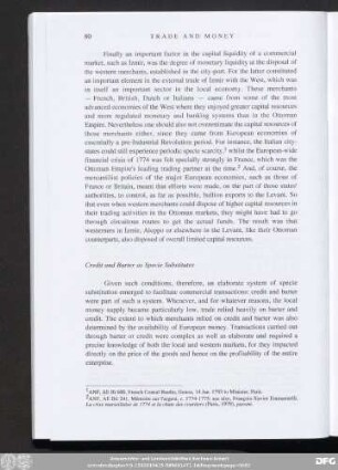 Credit and Barter as Specie Substitutes
