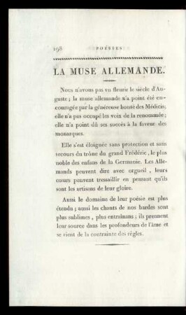 La Muse Allemande.