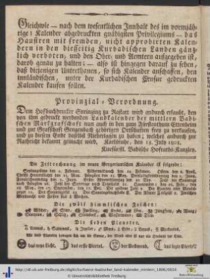 Zeitrechnung im neuen Gregorianischen Kalender.