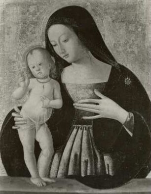Madonna in Halbfigur mit dem Christuskinde