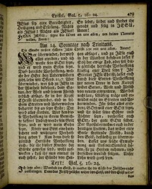 Am 14. Sonntage nach Trinitatis. - Am 17. Sonntage nach Trinitatis.