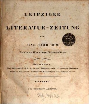 Leipziger Literaturzeitung. 1819,2, 1819,2