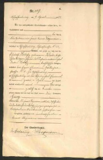 Standesamtsbuch der Stadt Aschaffenburg: Geburten 365/1900 - 184/1901
