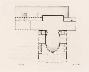 Staatstheater Kassel: Foto von Inv.Nr. 35770: Grundriss Oberrang 1:200