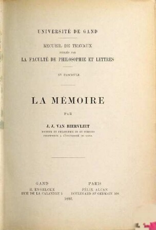 La mémoire