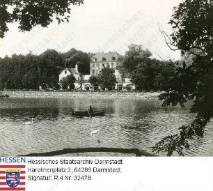 Bad Nauheim, Kurbad / Teichhaus mit Teich (Altes Salzmuseum)