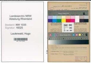 Entnazifizierung Hugo Lauterwald , geb. 29.01.1908 (Lampenmeister)
