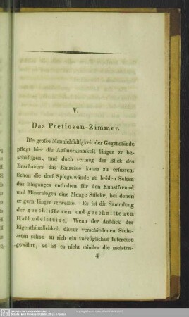 V. Das Pretiosen-Zimmer