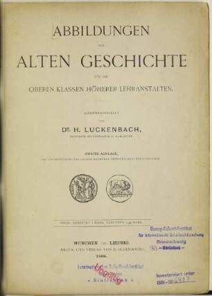 Abbildungen zur Alten Geschichte : für die oberen Klassen höherer Lehranstalten