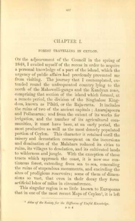 Chapter I. Forest travelling in Ceylon
