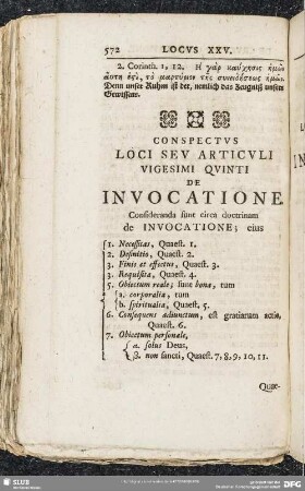 Locus XXV. De Invocatione