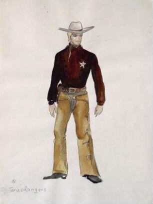 Kostümentwurf für "Texas Ranger"