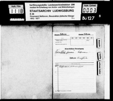 Rosenthal, Hermann; Kaufmann *16.11.1873 [Heilbronn] [22.08.1942 nach Theresienstadt dep., dort gest. 08.12.1943] Wohnorte: Heilbronn, [Haigerloch] Firma: Wollwarengeschäft (Heilbronn)