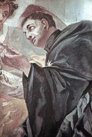Vision des heiligen Nikolaus von Tolentino: Erscheinung der Madonna und des heiligen Augustinus