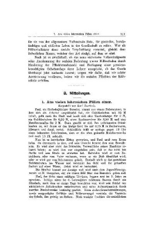 Aus vielen lehrreichen Fällen einer : [Mitteilungen]