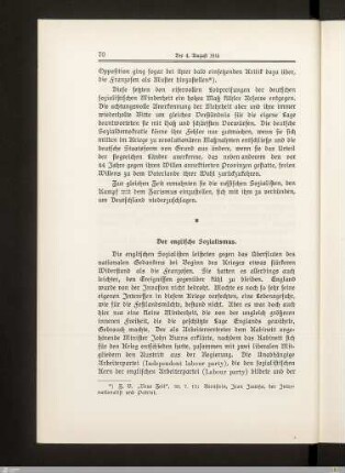 Der englische Sozialismus