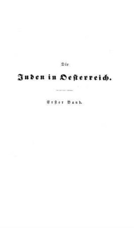 In: Die Juden in Oesterreich ; Band 1