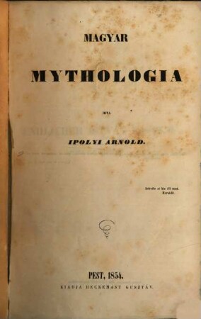 Magyar mythologia