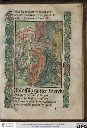 Der ist eyn narr, der zuo der zytt, so gott syn letzstes urteyl gyt...