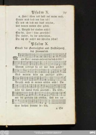 Psalm X. Strafe der Gottlosigkeit und Beschützung der Frommkeit.