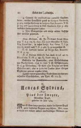 II. Aeneas Sylvius, oder Pius der Zweyte, Römischer Papst, gestorben im Jahr 1464.