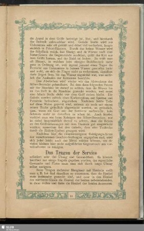 Das Tragen der Service