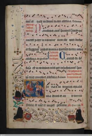 Initiale: Trinität mit Maria