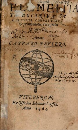 Elementa Doctrinae De Circvlis Coelestibvs, et primo motu