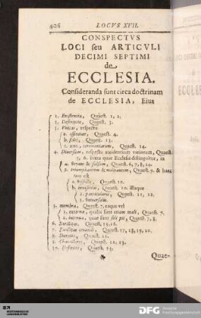 Locvs XVII. De Ecclesia.
