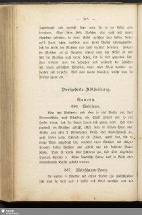 Dreizehnte Abtheilung. Saucen