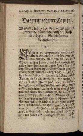Das neunzehente Capitel – Das zwanzigste Capitel