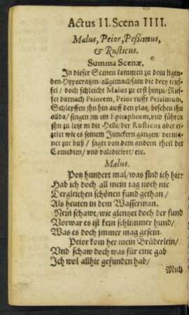Actus II. Scena IIII.
