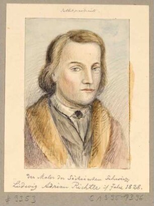 Bildnis des Malers Ludwig Richter, nach einem Selbstporträt um 1825