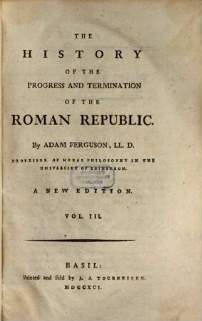 The history of the progress and termination of the Roman republic, 3