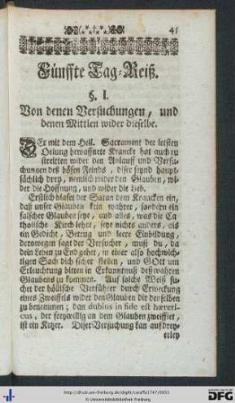 Fünffte Tag- Reiß.