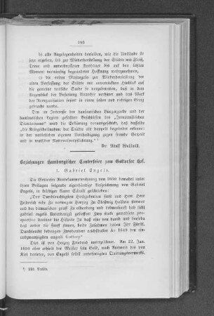 Beziehungen Hamburgischer Conterfeier zum Gottorfer Hof.
