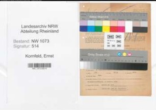 Entnazifizierung Ernst Kornfeld , geb. 01.09.1906 (Postasistent)